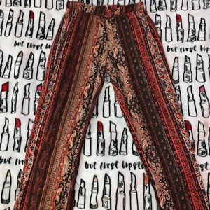 Tribal print bell bottoms